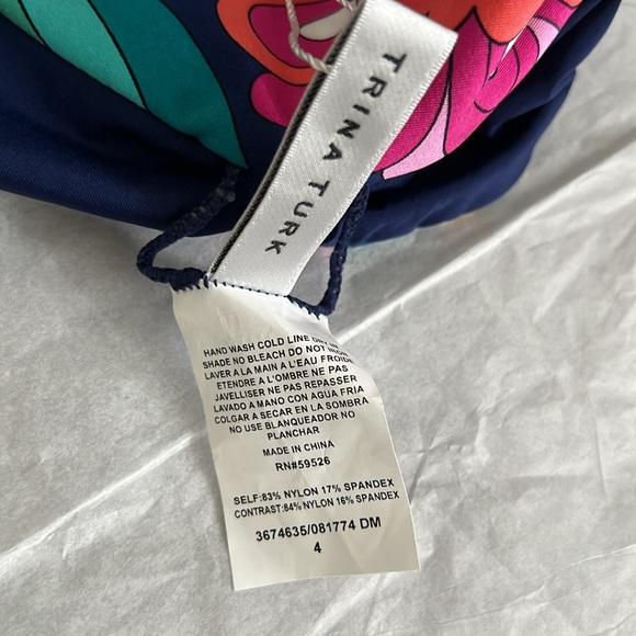 Trina Turk India Garden High Waist Reversible Bikini Bottom - Picture 10 of 11